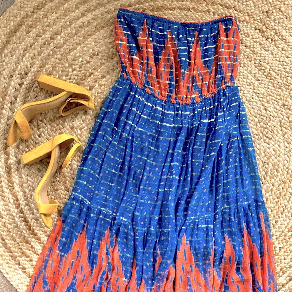 Bohemian Indian Strapless Dress